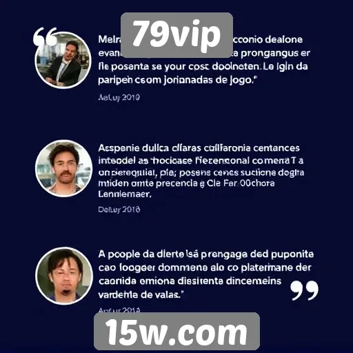 Depoimentos de usuários sobre experiências no 79vip